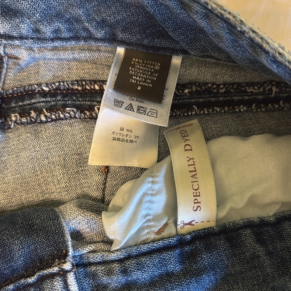 Eddie Bauer Womens Size 8 Jean Capri Pants. Curvy Fit. Cute Pocket Detail. (J19) - Picture 3 of 6